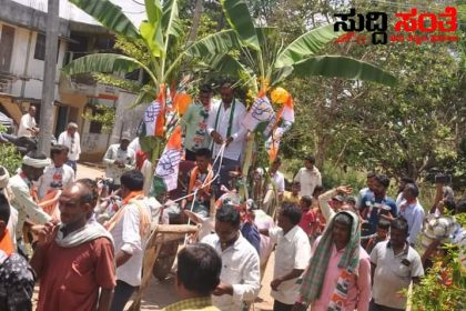 ಚಕ್ಕಡಿ ಏರಿ ಮಿಶ್ರಿಕೋಟೆಯಲ್ಲಿ ಪ್ರಚಾರ ಮಾಡಿದ ಸಂತೋಷ ಲಾಡ್ – ಸಂತೋಷ ಲಾಡ್ ಗೆ ಗ್ರಾಮದಲ್ಲಿ ಕಂಡು ಬಂದಿತು ಅಭೂತಪೂರ್ವ ಬೆಂಬಲ…..