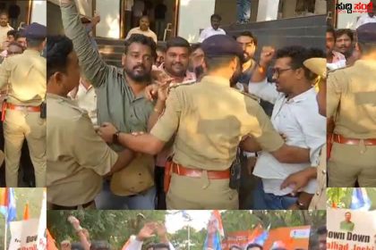 ಹುಬ್ಬಳ್ಳಿಯಲ್ಲಿ ಕೇಂದ್ರ ಸಚಿವರ ಕಚೇರಿ ಮುಂದೆ ಬಿಜೆಪಿ ಕಾಂಗ್ರೇಸ್ ಜಟಾಪಟಿ – ಕೇಂದ್ರ ಸರ್ಕಾರದ ವಿರುದ್ದ NSUI ಪ್ರತಿಭಟನೆ BJP ಟೀಮ್ ನಿಂದ ಮೋದಿ ಮೋದಿ ಜಯಘೋಷ…..