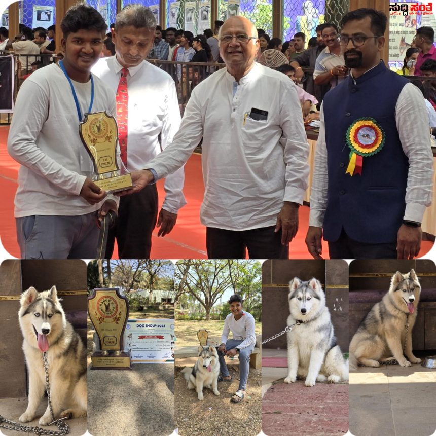 ಶ್ವಾನ ಪ್ರದರ್ಶನದಲ್ಲಿ ಜಿಲ್ಲಾ ಮಟ್ಟದ ಮೊದಲ ಪ್ರಶಸ್ತಿ ಪಡೆದುಕೊಂಡ ಬಸವರಾಜ ಹರ್ಲಾಪೂರ ಸೈಬೀರಿಯನ್ ಹಸ್ಕಿ – ಬಸವರಾಜ ಹರ್ಲಾಪೂರ ಪ್ರೀತಿಯಿಂದ ಸಾಕಿದ ಶ್ವಾನದ ಮಡಿಲಿಗೆ ಒಲಿದು ಬಂತು ಬೇಸ್ಟ್ ಜಿಲ್ಲಾ ಮಟ್ಟದ ಶ್ವಾನ ಪ್ರಶಸ್ತಿ…..