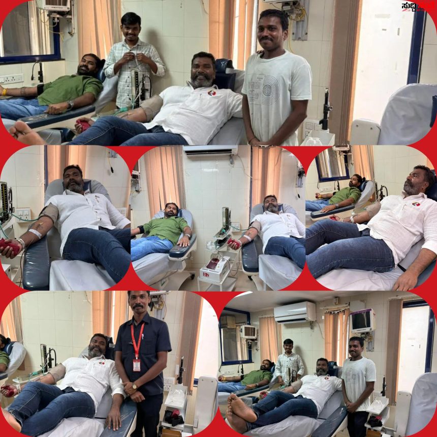 ಪೌರಕಾರ್ಮಿಕರಿಗಾಗಿ ಕ್ರಾಂತಿವೀರ ಸಂಗೊಳ್ಳಿ ರಾಯಣ್ಣ ಅಭಿಮಾನಿ ಬಳಗದಿಂದ ರಕ್ತದಾನ ಮಾಡಿದ ಸುರೇಶ ಗೋಕಾಕ – ಪ್ರತಿನಿತ್ಯ ನಗರವನ್ನು ಸ್ವಚ್ಚಗೊಳಿಸುವ ಕಾರ್ಮಿಕರಿಗಾಗಿ ಸೇವೆ ಮಾಡಿದ ಸುರೇಶ ಗೋಕಾಕ ಟೀಮ್…..