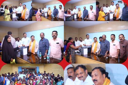 ಮನೆಗಳನ್ನು ಹಸ್ತಾಂತರ ಮಾಡಿದ ಶಾಸಕ ಮಹೇಶ್ ಟೆಂಗಿನಕಾಯಿ – ಕೊಟ್ಟ ಮಾತಿನಂತೆ ನಡೆದುಕೊಂಡ ಶಾಸಕರು…..ಆಯುಕ್ತ ಡಾ ರುದ್ರೇಶ ಘಾಳಿ ಉಪಸ್ಥಿತಿ…..